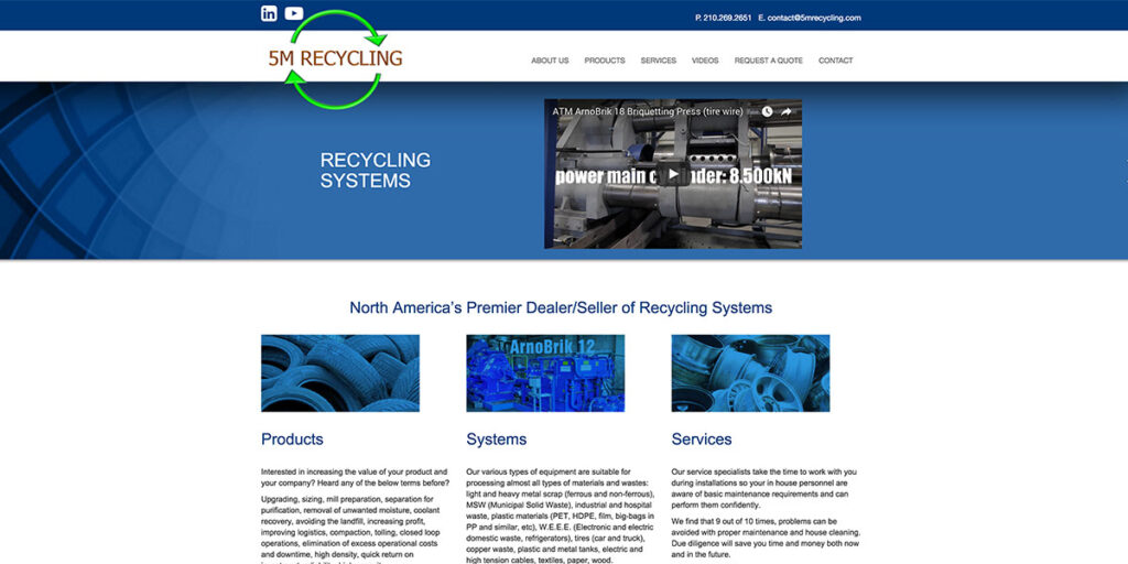 5M- recylcing website design burlington oakville san-antonio|5M recycling website oakville burlington san-antonio