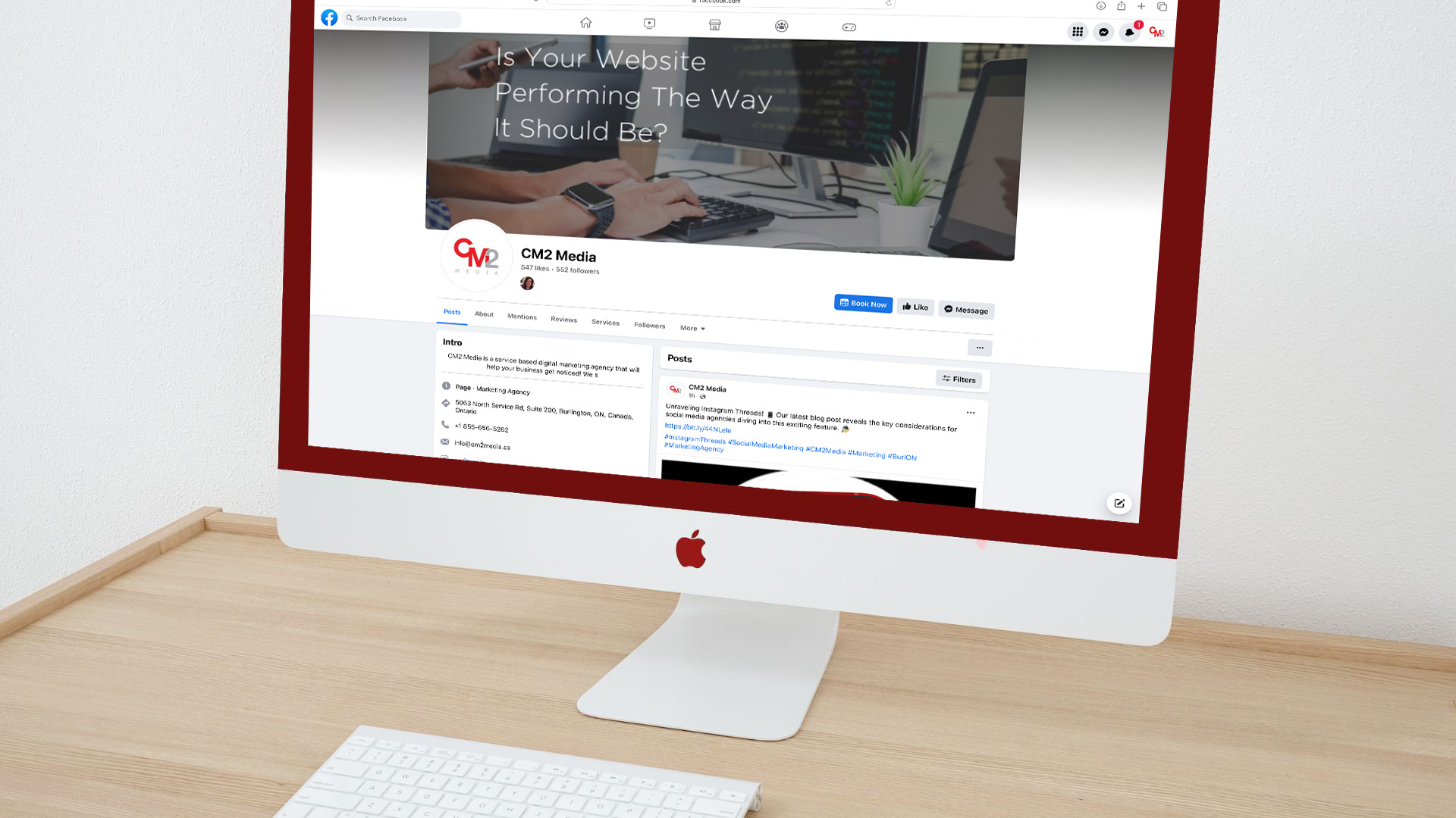 social media marketing in Burlington