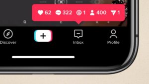 small business tiktok account receiving notifications