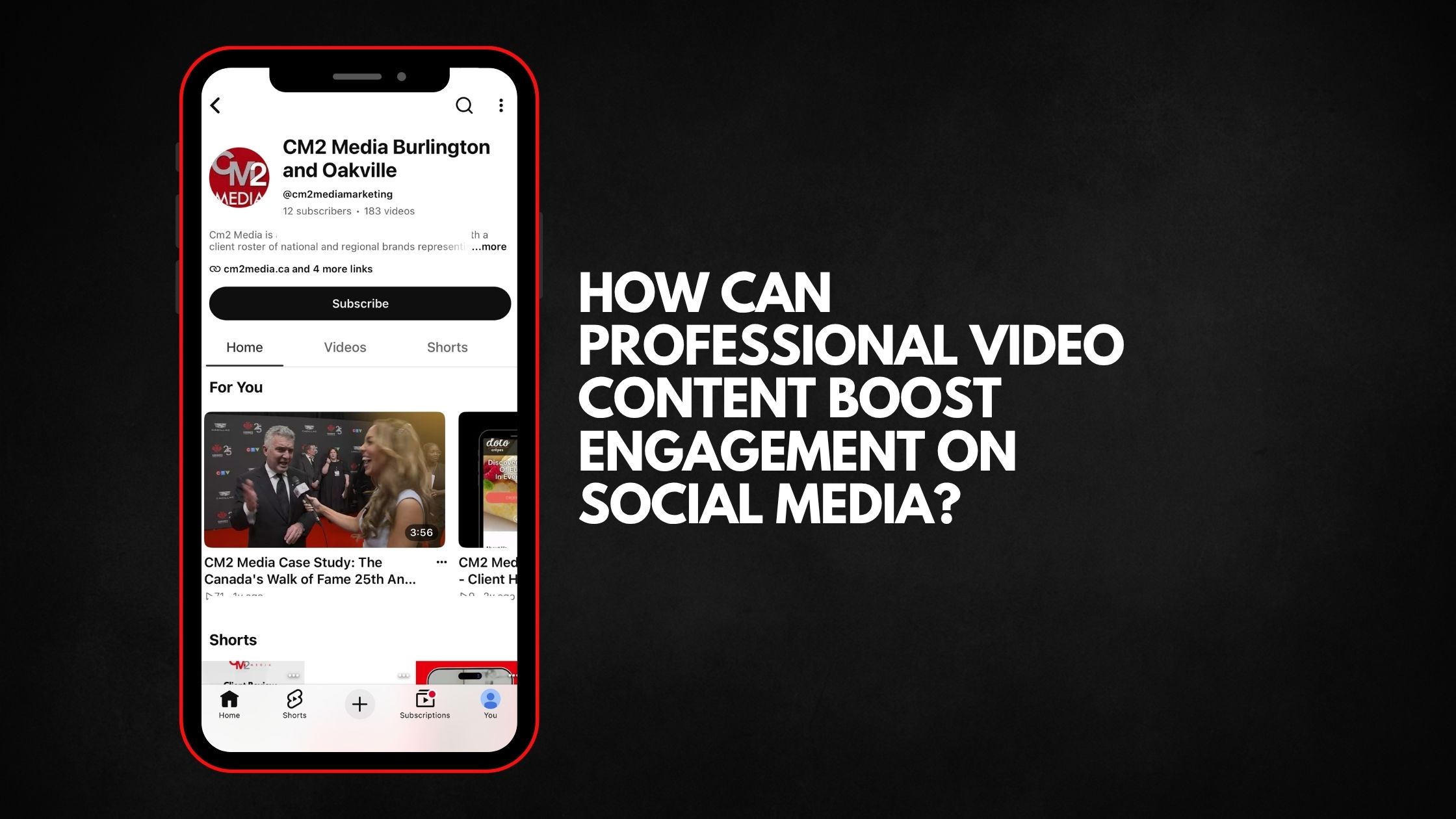 CM2 Media can boost engagement with professional video content.