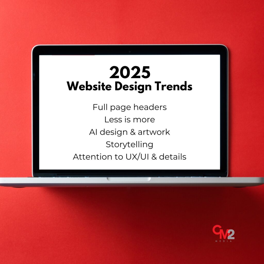 2025 website design trends - CM2 Media.